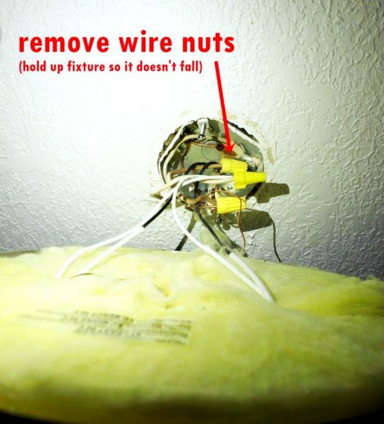 Remove the wire nuts