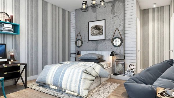 concrete wall texture bedroom