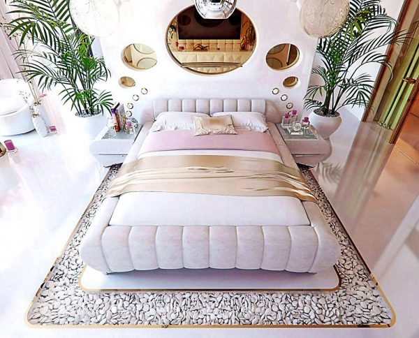 glamorous pink bedroom design