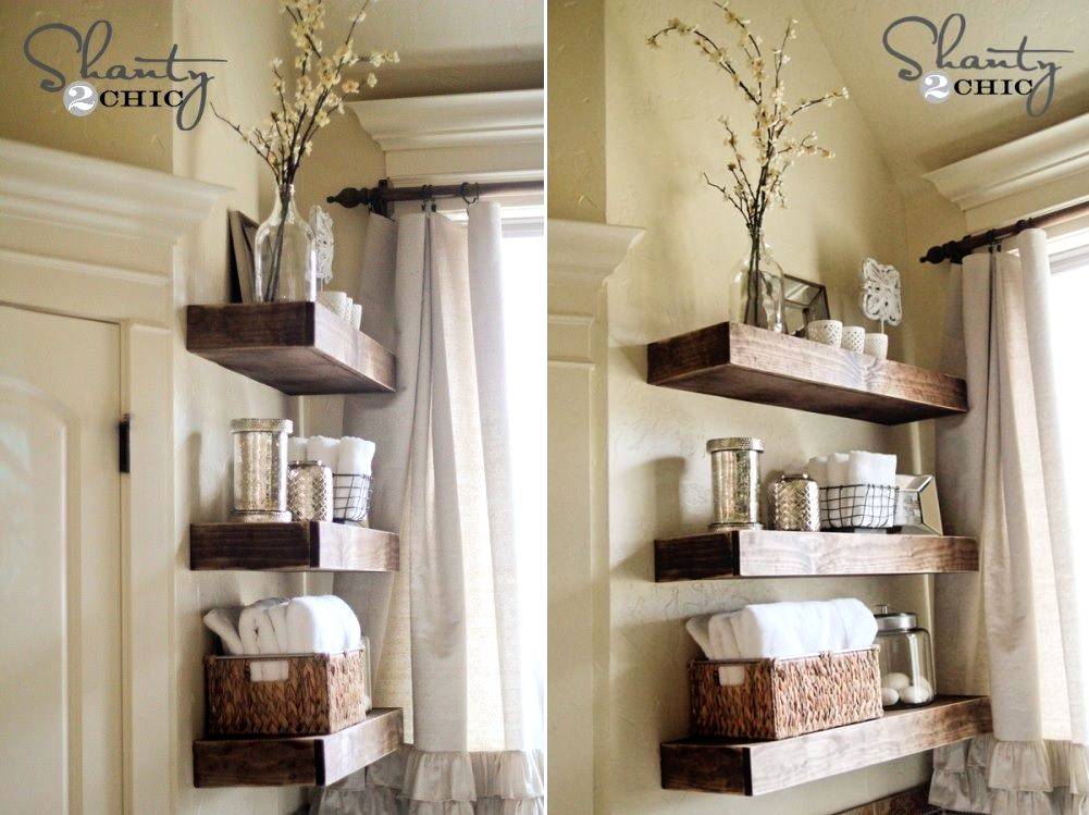 Boosting Your Bathroom Storage Capacity, Diy Floating Wood Shelves For Bathroom